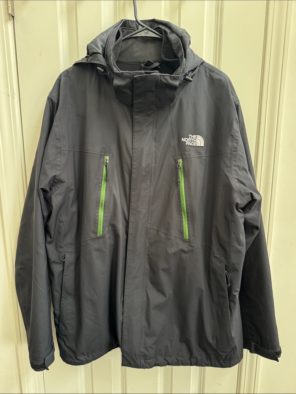 The North Face Black Dual Jacket with Green Inside Jacket